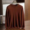 Outono e Inverno Novo Estilo Gola Média Solto Negócios Gola Média Suéter de Caxemira Suéter Masculino Moda Casual Tricotado Camiseta Base