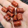 Ágata vermelha do sul Bambu Jade contas soltas Ágata vermelha cor de caqui Festival Corrente de alta estrada pulseira colar joias contas