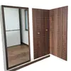 Prateleira de Armazenamento de Painel Perfurado de Madeira Cabide Decorativo de Entrada Cor de Noz Prateleira Decorativa de Exibição para Quarto Prateleira de Suspensão de Painel Perfurado