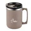 Taza de Acero Inoxidable de Doble Capa 304 con Tapa y Popote, Taza Portátil para Exteriores a Prueba de Fugas y Fácil de Limpiar de Gran Capacidad