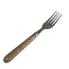 Juego de Cubiertos de Acero Inoxidable 410 Punto Dorado de Cristal para Comida Occidental, Tenedor de Frutas, Cuchara de Postre