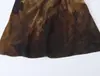 Vestido de verano para mujer estilo europeo y americano, largo medio, estampado, cuello halter 2877 color de la imagen mezcla de fibra sintética
