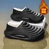 Chinelos de Algodão Transfronteiriços Masculinos Inverno Novo Estilo Plus Veludo Espessado Versátil Usáveis Sola Grossa Impermeável Antiderrapante Sapatos de Algodão