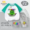 Sprunki Rhythm Box Ropa Camiseta de Manga Corta y Conjunto de Shorts para Niños Verano Casual Conjunto de Dos Piezas para Niños y Niñas Moderno