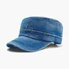 Boné Militar de Aba Reta Amazon para Homens e Mulheres com Circunferência Craniana Grande, Boné de Aba Estiloso, Viseira de Proteção Solar em Jeans Lavado, Boné de Baseball