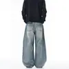 2026 Nuevos Jeans Clásicos Americanos Lavados Ojo de Gato Corte Curvo para Hombres y Mujeres, Pantalones Largos Vintage de Corte Holgado