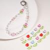 Hojas de Flor de Tulipán Acrílicas Perlas de Vidrio con Agujero Pasante Hecho a Mano DIY Collar Cadena de Teléfono Colgante Joyería