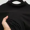 Camiseta térmica para hombre transfronteriza con cuello medio alto, nuevo estilo otoño/invierno, cepillada para abrigar, manga larga extragrande, con precio de 59