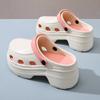 Sapatos Hole para mulheres, solado grosso, respirável, verão, tops, EVA, antiderrapante, aumento de altura, cor contrastante, sandálias combinando