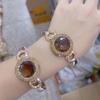 Pulsera de Sultanita de Color Cambiante Turca Estilo Francés Beso Caliente Personalidad de Nicho Incrustada con Diamantes Checos y Circonita de Lluvia de Meteoros