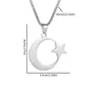 Amazon temu joyería nueva joyería europea y americana collar de acero inoxidable bañado en oro luna cadena para suéter luna estrella