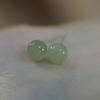 Aretes de Jade Hetian para Mujer, Aretes Retro de Lujo Ligero con Cuentas Verdes, Aretes Simples para el Día a Día, Hechos a Mano