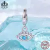 Aiful Contas Personalizadas Olho de Diabo Pulseira DIY Contas Prata Esterlina S925 Banhado a Ouro Branco Contas Soltas Acessórios Atacado