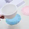 Criativo Vazado Silicone Formato de Flor Antiderrapante Anti-Queimadura Isolante Térmico Porta-Copos de Chá Taobao Fábrica de Presentes Venda Direta T