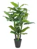 Qin Ye Rong Planta Fotográfica en Maceta Hotel Planta Verde Falsa Biónica Decoración de Sala de Estar Árbol Falso de Pie Flor Falsa Puerta