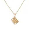 Accesorios de Acero Inoxidable para Mujer Collar Colgante Ábaco Simple y de Moda Joyería de Oro de 18 Quilates Estilo Étnico Collar para Clavícula para Mujer