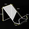 Adaptador de Alimentação para Mouse de Acrílico Trapezoidal Multi-Camadas Armazenamento Display Carteira Máscara Transparente Suporte de Exibição para Celular Usado