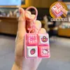 Chaveiro Pingente Botão Sonoro Luminoso Cartoon Sanrio Hello Kitty Gato KT Brinquedo Descompressão Ornamento de Chaveiro