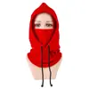 Chapéu com Capuz para Ciclismo ao Ar Livre de Inverno Forrado com Lã Proteção Espessada para o Pescoço Máscara de Lã Polar Ski à Prova de Vento e Proteção contra o Frio
