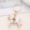 Diseño Creativo, Éxito Inmediato, Llavero para Coche, Llavero de Pony Incrustado con Diamantes, Colgante para Equipaje de Coche, Accesorios