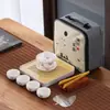 Juego de Té Portátil para Viaje Tetera Ding Kiln Gaiwan Taza de Té Bandeja de Té Taza Rápida Logo de Empresa Regalo Souvenir Juego de Té