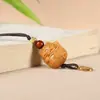 Nuevo Colgante de Teléfono Móvil de Sándalo Gato Lindo Colgante de Llave con Cuentas Regalo Pequeño Creativo para Parejas Hombres y Mujeres