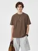 Camiseta de Manga Corta de Algodón Puro de Peso Pesado Estilo Japonés para Hombres y Mujeres, Camisa Blanca Lisa de Verano para Hombre, Marca de Moda, Fuente Mayorista