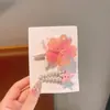 Pinza para el Pelo de Flor Phalaenopsis para la Frente y el Lado de la Cabeza, Accesorio para el Cabello de Vacaciones para Fotos en la Playa, Pasador, Adorno para el Cabello para Niñas, Pinza de Pato
