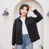 Yun Yun 2026 Nova Camisa com Padrão de Diamante para Outono e Inverno Gola Camisa Solta Casual Simples Tamanho Grande Versátil Jaqueta Cardigan para Mulheres