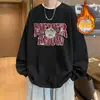 Moletom Masculino de Comércio Exterior Transfronteiriço Moletom Americano Retrô de Lã Moletom Pulôver Masculino de Outono Solto com Gola Redonda