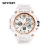 Sanda Popular Moda Estilo Coreano Relógio Masculino Alto Valor de Beleza Esportivo à Prova d'Água Eletrônico Luminoso Multifuncional Relógio Masculino
