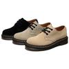 Sapatos Baixos de Couro Pequenos 1461 para Mulheres, Botas Curtas de Camurça Couro Bovino Genuíno Estilo Britânico, Tamanho Grande Bico Redondo Versátil Casual para Trabalho para Homens