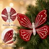 Decoraciones de mariposas artificiales más vendidas transfronterizas, adornos pintados de colores para Navidad, creando una atmósfera festiva, accesorios para colgar en el árbol de Navidad