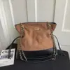 Bolsa Tote Tendência Corrente de Diamante para Mulheres 2025 Outono Nova Grande Capacidade Casual e Leve Luxo Ombro Único Transversal