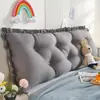 Almofada de cabeceira de algodão lavado estilo nórdico, travesseiro de cama, encosto, almofada de sofá, almofada de cintura, atacado e varejo, removível e lavável