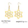 Pendientes de acero inoxidable para mujer con borlas y flores pequeñas de corte de acero de titanio de fábrica directa de Yiwu