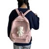 Mochila Escolar Casual Estilo Coreano Color Puro Simple Tela de Nailon Gran Capacidad Mochila Estilo Coreano Harajuku Mochila para Escuela Secundaria