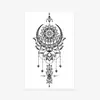 Artículo Popular Transfronterizo con un Toque de Lujo, Estilo Retro Oscuro, Tatuaje Temporal de Henna Floral Geométrico Luna Personalizado para Mano