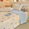 Sábana de Peluche con Flores Cortadas Individual Color Sólido Leche Felpa Invierno Doble Cara con Terciopelo Ropa de Cama Sábana de Peluche Juego de Tres Piezas Otoño