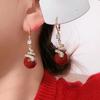 Aretes de Cuentas de Serpiente para Mujer Únicos 2025 Nuevos Argollas de Oreja de Alto Sentido Diseño Nicho Aretes de Año Nuevo