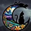 Perro Alas Blancas para amantes de los perros atrapasueños colgante en ventana de Luna regalo de simpatía por perro perdido