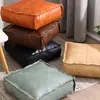 Juego de Otomanas de Cuero, Bolsa de Almacenamiento para Ropa Vieja, Taburete Bajo de Sofá, Puff para Sala de Estar, Asiento de Cuero Perezoso para Ventana Abuhardillada para Adultos