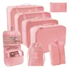 2025 Novas Sacolas Organizadoras Populares para Cosméticos, Mudança, Viagem, Conjunto de Sete Peças para Roupas, Colchas, Roupa Íntima, Desktop Atacado