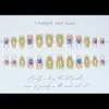 Comercio Exterior Uñas Postizas de Verano Piezas de Uñas Limón Arándano Tridimensional Francés Dulce Almendra Media Arte de Uñas Uñas Postizas Arte de Uñas Piezas de Uñas