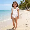Maiô Esportivo de Peça Única para Verão 2026 para Meninas e Crianças Pequenas, Maiô de Melancia, Biquíni Floral 3D, Maiô Floral Infantil