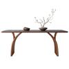 Mesa de Jantar Delifon Slate Estilo Medieval Madeira Maciça 2025 Nova Moderna Simples Familiar Retangular Retrô Francês