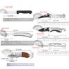 Nuevo cuchillo plegable cuchillo acero inoxidable cuchillo de fruta cuchillo portátil para exteriores hogar comercio exterior venta al por mayor cuchillo de generación