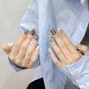 Armadura pura hecha a mano estilo nacional bambú verde piezas de uñas pintadas a mano blancas nuevas retro chino para llevar piezas de uñas sensación fresca