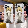 Pintura al Óleo Artística Ángel Adecuado para Iphone17Pm Anticaída Cáscara Blanda Apple 16Promax Alta Transparencia Funda de Teléfono Pintada