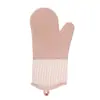 Luvas de silicone grossas isolantes de calor para atacado, utensílio de cozinha, luvas anti-queimadura com adição de algodão para forno, luvas domésticas para micro-ondas